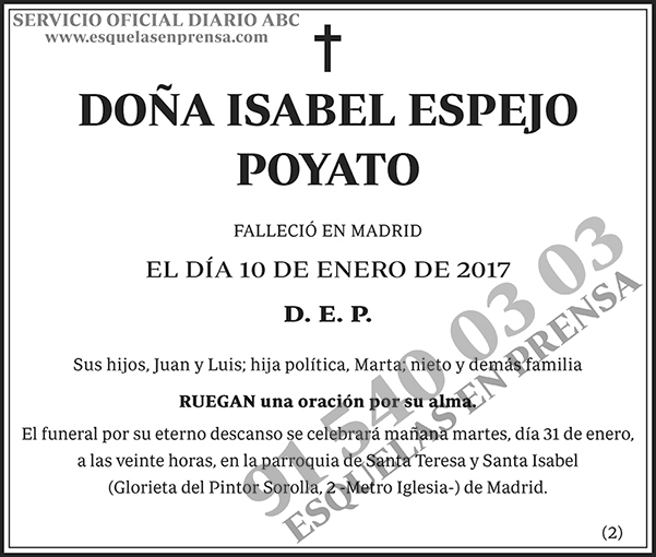 Isabel Espejo Poyato